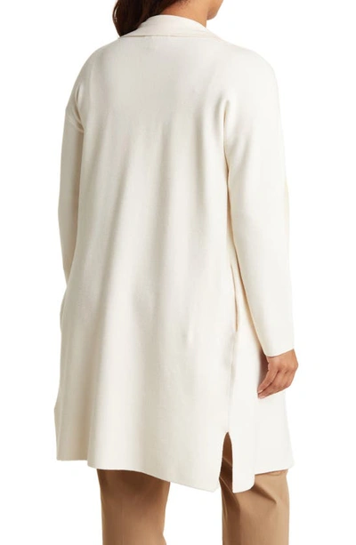 By Design Lola Notch Collar Tunic Cardigan In Gardenia