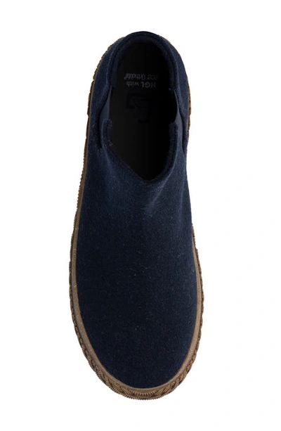 Hybrid Green Label Men's Echo Slip On Merino Wool Sneakers In Navy