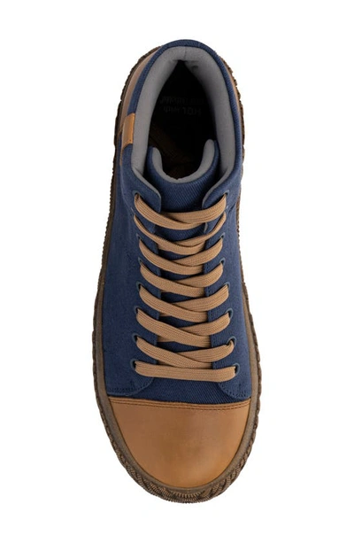 Hybrid Green Label Men's The Wolsey 2.0 High Top Sneakers Men's Shoes In Navy