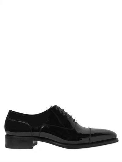 Shop Dsquared2 Patent Leather Oxford Lace-up Shoes, Black