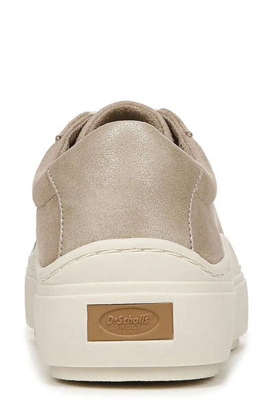 Dr. Scholl's Women's Time Off Go Closed Round Toe Lace Up Platform Sneakers In Taupe