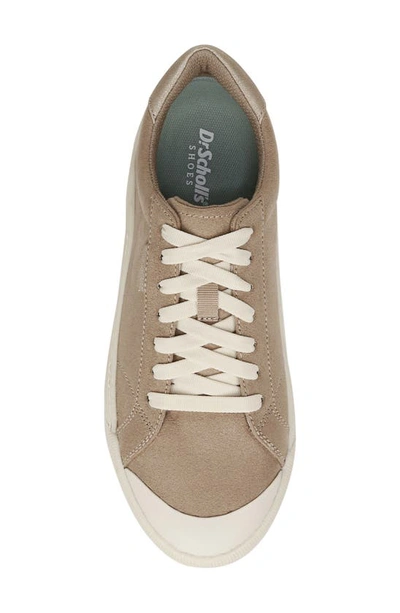 Dr. Scholl's Women's Time Off Go Closed Round Toe Lace Up Platform Sneakers In Taupe