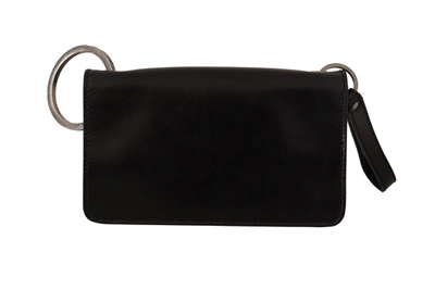 Shop Dolce & Gabbana Black Leather Wristlet Mini Bag Card Bill Men's Wallet