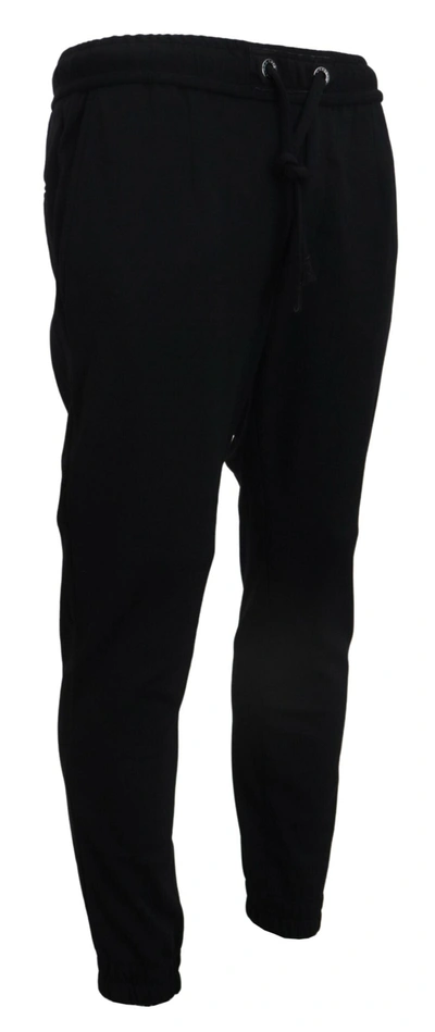 Shop Dolce & Gabbana Black Mens Sport Wool Sweatmen's Men's Pants