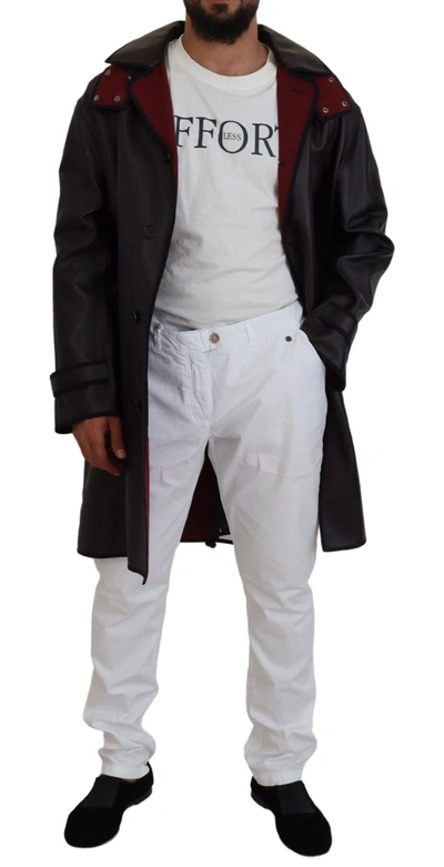 Shop Dolce & Gabbana Black Trench Hooded Parka Cotton Men's Jacket