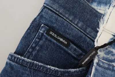 Shop Dolce & Gabbana Blue Ceasar Denim Cotton Loose Fit Men's Jeans