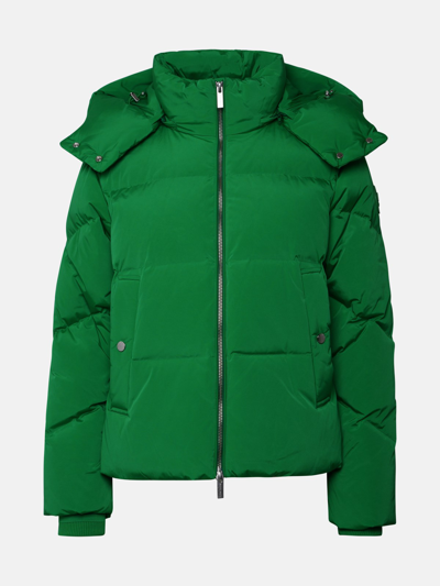 Shop Woolrich Alsea Green Nylon Down Jacket