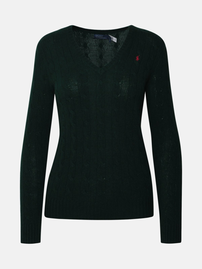Shop Polo Ralph Lauren Kimberly Sweater In Green Cashmere Blend