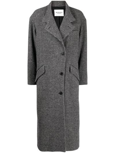 Shop Isabel Marant Étoile Sabine Coat In Grey