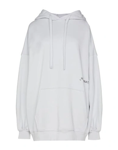 Hinnominate Woman Sweatshirt Light Grey Size M Cotton, Elastane In Grey