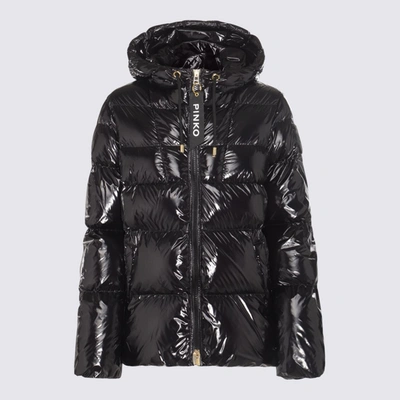 Shop Pinko Black Quildted Puffer Down Jacket