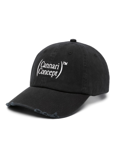 Shop Cannari Concept Logo-embroidered Organic Cotton Baseball Cap In Black