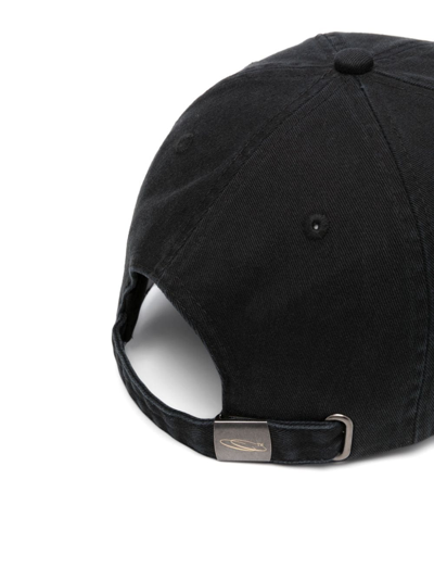 Shop Cannari Concept Logo-embroidered Organic Cotton Baseball Cap In Black