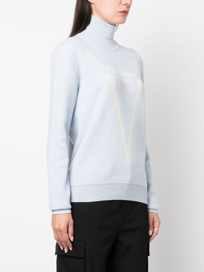 Shop Rossignol Victoire Intarsia-knit Logo Jumper In Blue