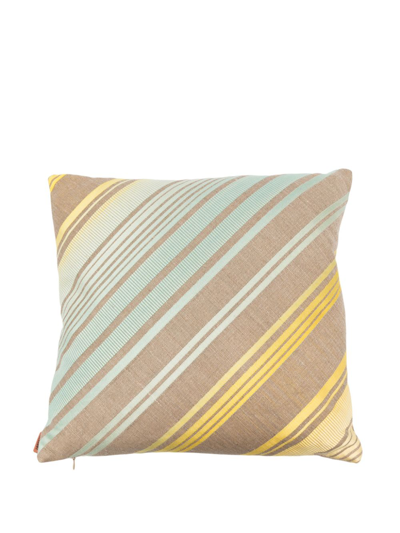 Shop Missoni Saint Remy Striped Cushion 40x40 In Neutrals