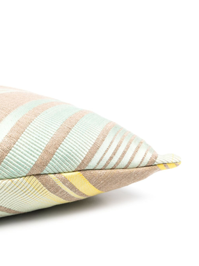 Shop Missoni Saint Remy Striped Cushion 40x40 In Neutrals