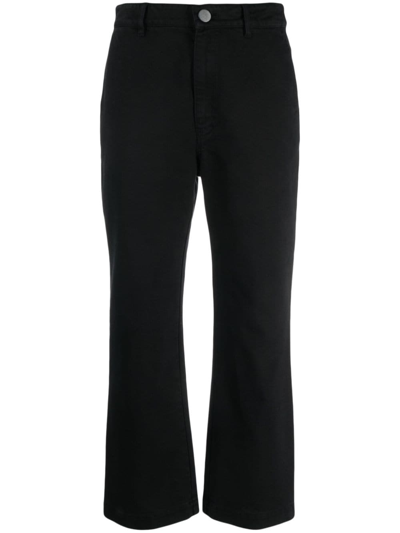Shop Christian Wijnants Panjad Cotton Cropped Trousers In Black