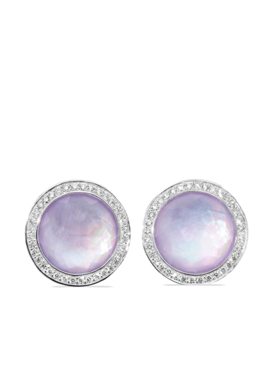 Shop Ippolita Sterling Silver Lollipop® Amethyst Diamond Stud Earrings