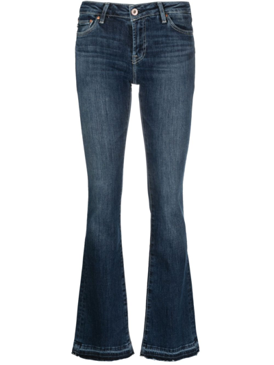 Shop Ag Low-rise Bootcut Jeans In Blue