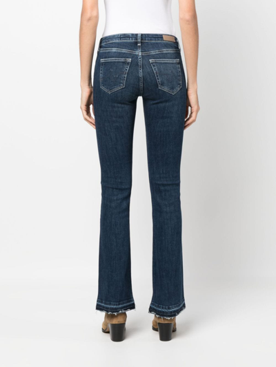 Shop Ag Low-rise Bootcut Jeans In Blue