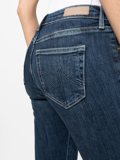 低腰微喇牛仔裤