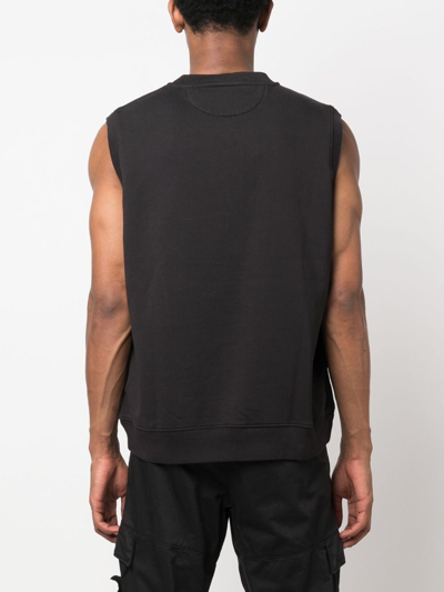Shop Stussy Logo-embroidered Sleeveless Top In Black