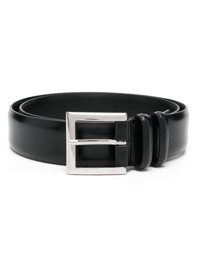 Shop Orciani Buckle-fastening Leather Belt In Black