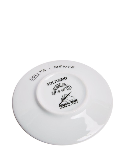 Shop Fornasetti Solitario Porcelain Coffee Cup In Bia