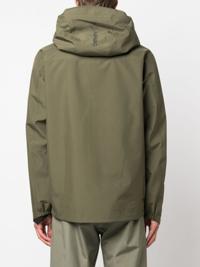 Shop Moncler Fel Logo-print Hooded Jacket In Green