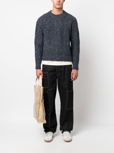 Shop Marant Ribbed-knit Long-sleeved Jumper In Black