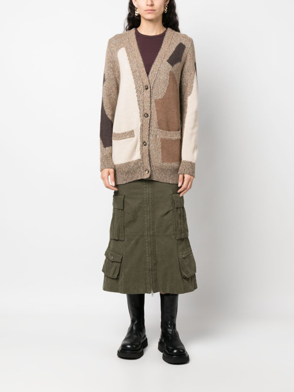 Moschino mould pattern cardigan - Neutrals