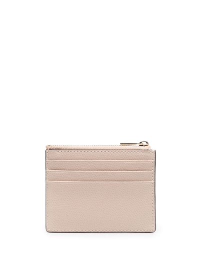 Furla Logo-lettering Leather Cardholder In Pink
