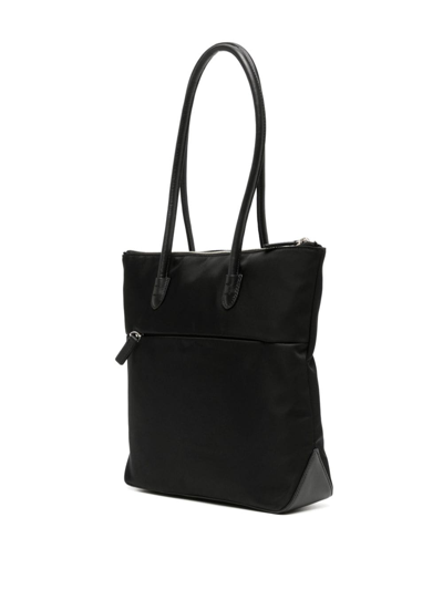 Shop Agnès B. Logo-plaque Tote Bag In Black