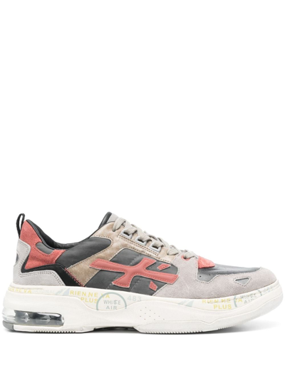 Shop Premiata Drake Panelled Sneakers In Grey