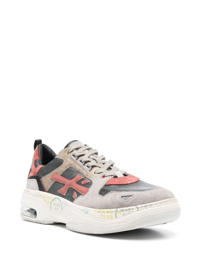 Shop Premiata Drake Panelled Sneakers In Grey