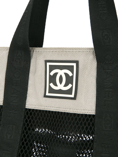 Pre-owned Chanel Sports Line Shopping Bag In Black