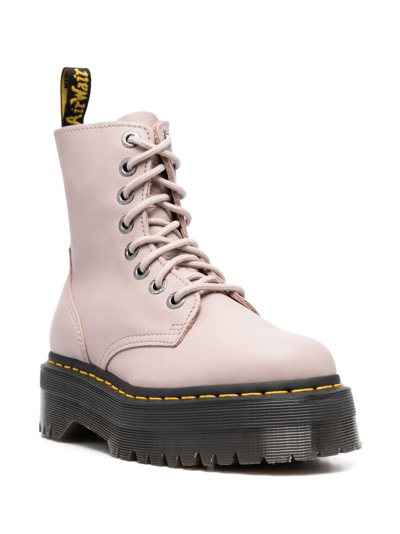 Dr. Martens Jadon Iii Vintage Pisa Leather Ankle Boots In Neutrals