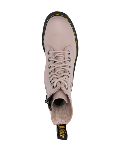 Dr. Martens Jadon Iii Vintage Pisa Leather Ankle Boots In Neutrals