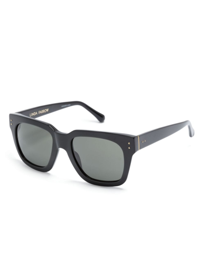 Shop Linda Farrow The Max D-frame Sunglasses In Schwarz