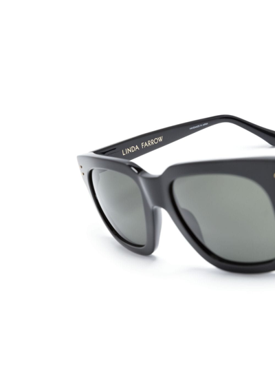 Shop Linda Farrow The Max D-frame Sunglasses In Schwarz