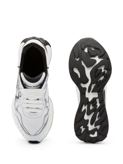 Shop Alexander Mcqueen Sprint Runner Printed Low-top Sneakers In White