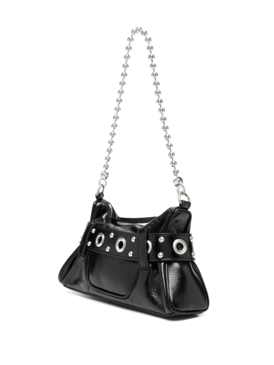 Dsquared2 Gothic Leather Belt Bag In Black