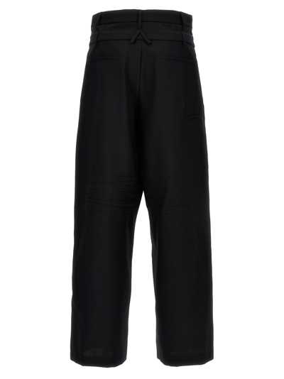 Shop Ambush Double Belted Pants Black