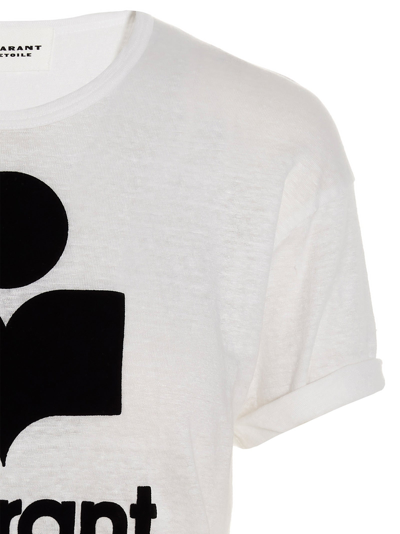 Shop Marant Etoile Koldi T-shirt White/black