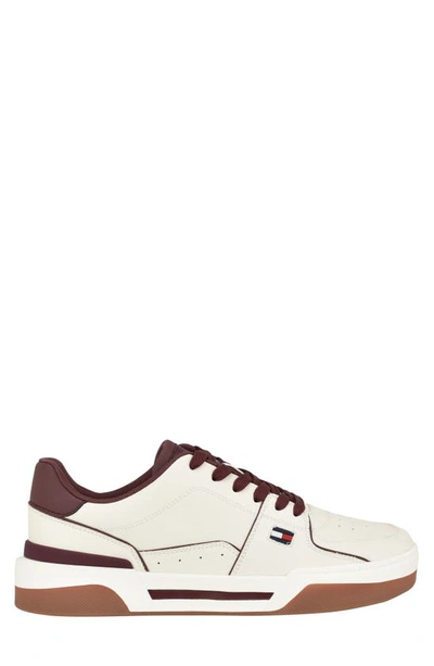  Tommy Hilfiger Men's Ville Sneaker, Ivory/Burgundy 150, 7M