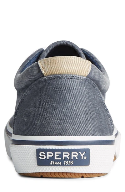 Sperry Halyard Saltwashed Low Top Sneaker In Navy