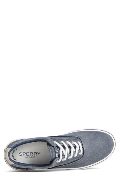 Sperry Halyard Saltwashed Low Top Sneaker In Navy