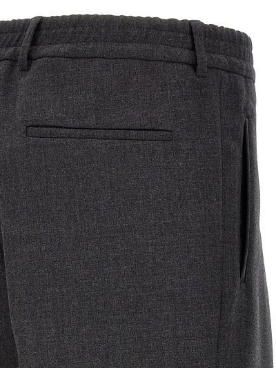 Shop Fendi Wool Pants Gray