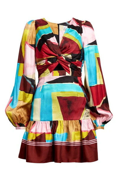 Shop Rebecca Vallance Bastille Abstract Print Long Sleeve Dress