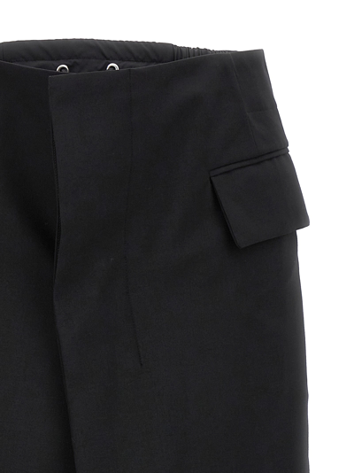 Shop Sacai Skort Pleats Overlapping Skirt Bermuda, Short Black